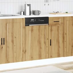 Vaatwasserpaneel - Frontpaneel Vaatwasser - Keuken Integratie - Houtlook Eiken Design - 45x1.5x67 cm - Eiken — thumbnail 3
