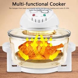 Halogeen Airfryer - Heteluchtoven Airfryer - Gezond Koken - Olievrij Bakken - 12L - Wit — thumbnail 2