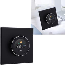 Slimme Thermostaat - Temperatuurregelaar Slimme Knop - Energie Besparen - Kleurendisplay Touchscreen - 16A - Zwart — thumbnail 1