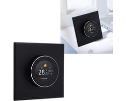 Slimme Thermostaat - Temperatuurregelaar Slimme Knop - Energie Besparen - Kleurendisplay Touchscreen - 16A - Zwart