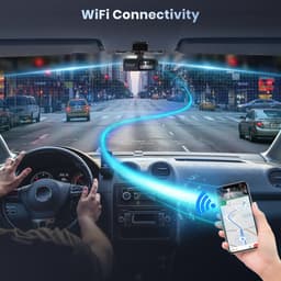 SnelShoppen - Hodozzy Dashcam Voor En Achter Auto, Dual Front En Binnenruimte Autocamera, FHD 1080p, 64G Kaart, 3,16 Inch IPS-Scherm, G-sensor, Parkee — thumbnail 3