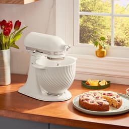 Keramische Keukenmachine Kom - Keukenmachine Accessoire - Bakken en Koken - Titanium Versterkt Keramiek - 47 Liter - Wit — thumbnail 2
