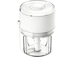 Knoflook Hakker - Mini Keukenmachine - Snel Ingrediënten Snijden - Draadloos Werken - 350 ml Capaciteit - Wit
