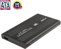 Let op type!! Externe USB 3.0 behuizing voor 2.5 inch SATA HDD harde schijf (zwart)