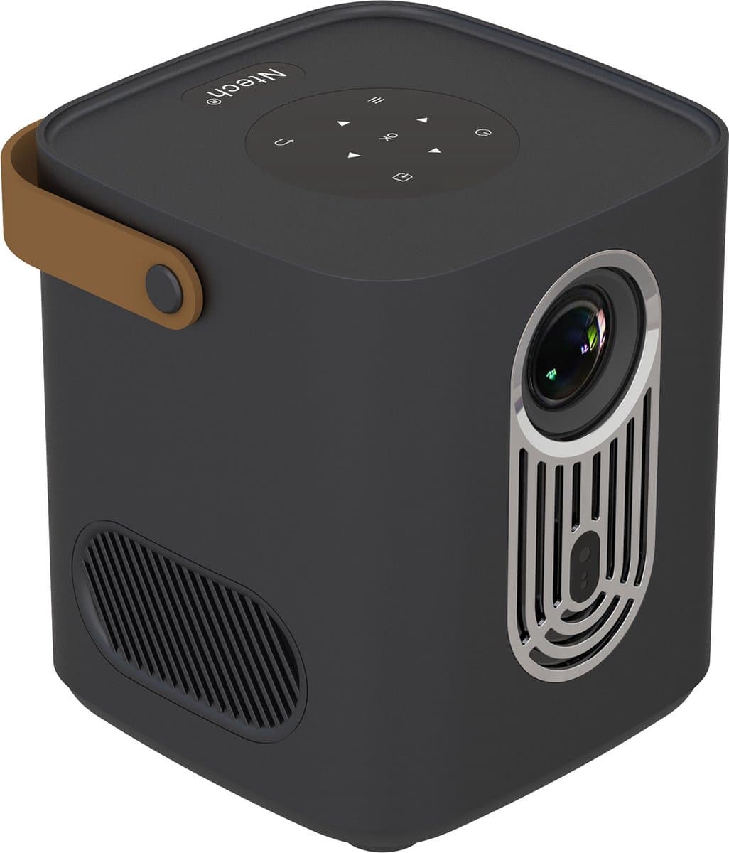 Ntech Draagbare Beamer - Full HD Beamer / Projector - Streamen vanaf iOS & Android via WiFi - Zwart — afbeelding 1