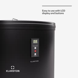 Klarstein Wijnkoeler Mr Barbot mini-koelkast met led-display, stille roestvrij staal koelkast, indoor/outdoor drankenkoelkast, wijnkoelkast voor dranken, 30L koelkast met 360° zicht, 0-16°C - 43 cm - voor Bar - Temperatuurregeling — thumbnail 3