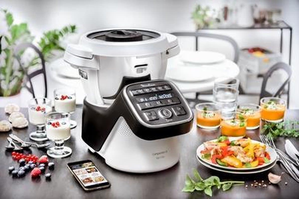 Moulinex YY4260FG keukenmachine 1550 W 3 l Zwart, Roestvrijstaal, Wit — afbeelding 1