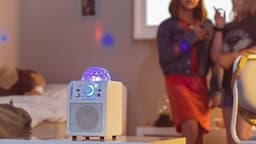 Karaoke set met microfoon - Vonyx SBS50W - met Bluetooth, accu & discobal discolicht - Wit — thumbnail 2