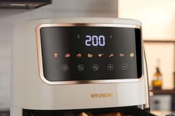 Hyundai Electronics - Digitale airfryer met Kleurendisplay - 4.2 Liter - Wit Rosegoud — thumbnail 3