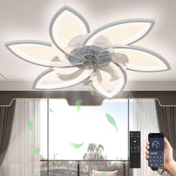 Plafondventilator met Verlichting - Met Afstandbediening - Stil in Gebruik - Stille Plafondventilator - Verlichting Woonkamer — thumbnail 1