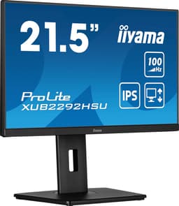 iiyama ProLite XUB2292HSU-B6 - 22 Inch - IPS - Full HD - USB-hub - In hoogte verstelbaar — thumbnail 1