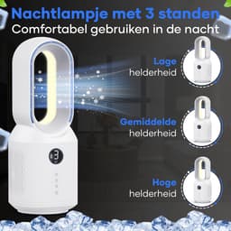 MATTI® - Tafelventilator - Ventilator Staand - Bladloze Ventilator - Draadloos - Incl. Nachtlampje — thumbnail 3