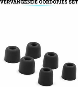 Somstyle Vervangende Oordopjes Set - Reserve Tips - Zacht Schuim - 6 Stuks ( S, M & L) - Zwart — thumbnail 2