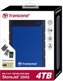 Transcend StoreJet® 25H3 4 TB Externe harde schijf (2.5 inch) USB 3.2 Gen 2 (USB 3.1) Blauw TS4TSJ25H3B — thumbnail 3