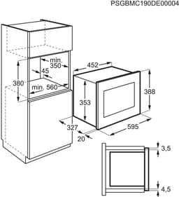 inbouw magnetron 20l 700w zwart - electrolux - lms2203emx — thumbnail 5