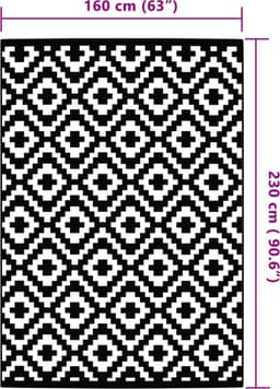 vidaXL - Buitenkleed - ARAKIL - 160x230 - cm - PP - grijs — thumbnail 5