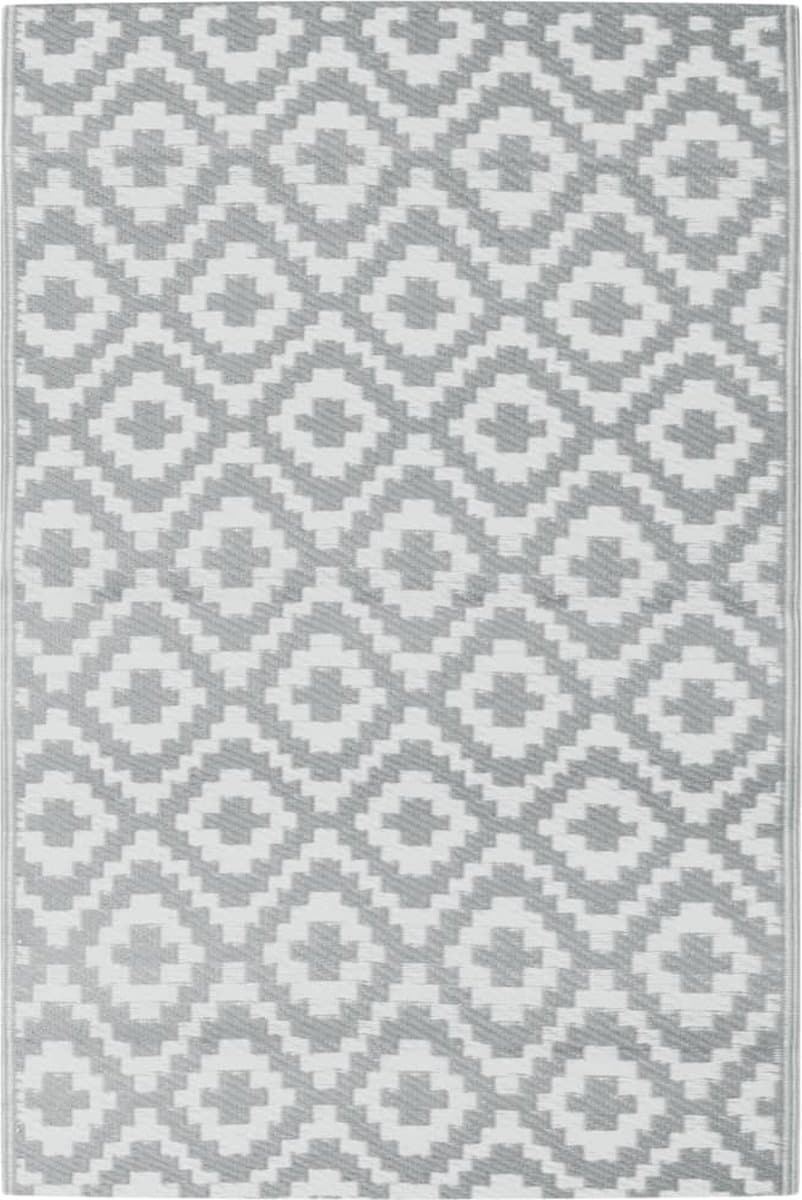 vidaXL - Buitenkleed - ARAKIL - 120x180 - cm - PP - grijs — afbeelding 1