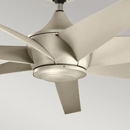 Plafondventilator met verlichting - Lehr - 80in / 203cm ventilator - antiek satijnen zilver — thumbnail 4