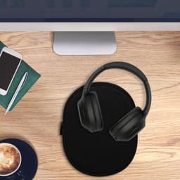 kwmobile hoes geschikt voor Sony WH-1000XM4 / WH-1000XM3 / Jabra Evolve 20 - 21,5 x 16 cm - Beschermhoes voor headset in zwart - Van neopreen — thumbnail 3