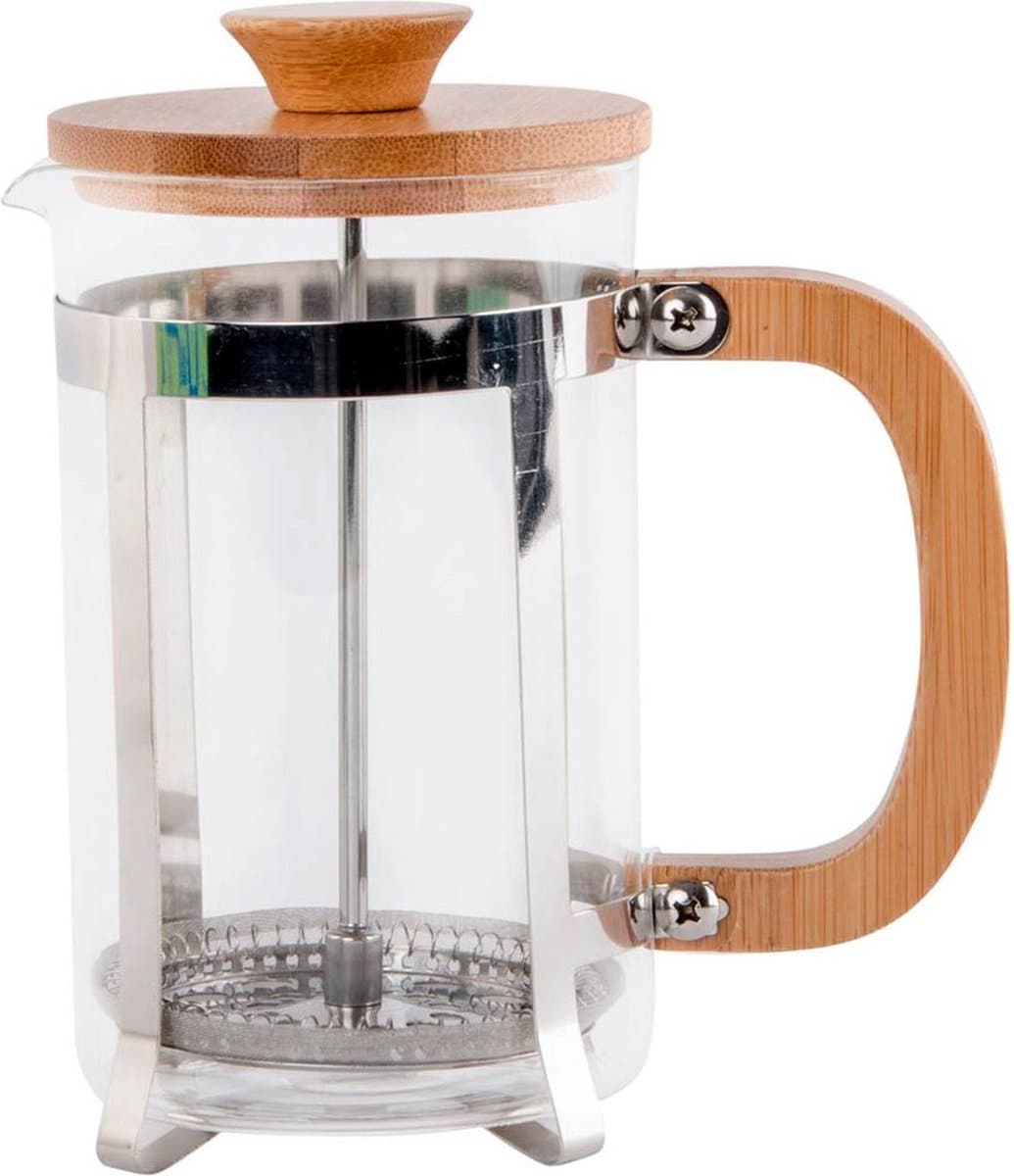 ITEM Cafetiere French Press 600 ml - bamboe - verse koffie - RVS filter - makkelijk in gebruik — afbeelding 1