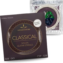Premium Klassieke akoestische gitaar snaren - Normal Tension - CSP-028 - Gitaarsnaren - Inclusief 3 Celluloid Plectra — thumbnail 5