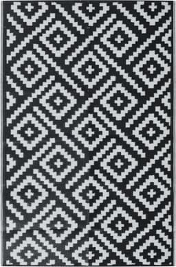 vidaXL - Buitenkleed - ARAKIL - 190x290 - cm - PP - wit - en - zwart — thumbnail 1
