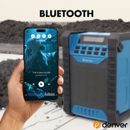 Denver Bouwradio DAB - Bluetooth - met Accu - AUX - FM - USB-C - Spatwaterdicht - WRD60 — thumbnail 2