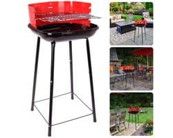 Houtskoolbarbecue - Houtskool BBQ - Barbecue - 41cm - Windscherm - Grillrooster - Vuurschaal 0,7mm - Gewicht 2.8kg - Inclusief EBOOK