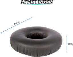 Somstyle Oorkussens Geschikt Voor JBL Synchros E40BT / E40 / S40 / T450 Koptelefoon - 2 Stuks - Zacht Foam - Eiwitleer - Zwart — thumbnail 4