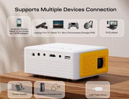 Stellar Mini Beamer - Full HD - 1080P - Mini Projector - USB/HDMI/AV - Projectie 30-120 inch — thumbnail 3