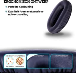 Somstyle Oorkussens Geschikt Voor Sony WH-CH720N, WH-CH710N, WH-CH700N, MDR-ZX770BN & MDR-ZX780D - 2 Stuks - Zacht Schuim - Eiwitleer - Blauw — thumbnail 3