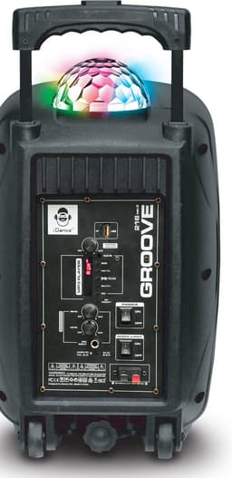 iDance Groove216MK2 Party Speaker - Draadloos - Bluetooth Speaker - FM Radio - 100 Watt - Discoverlichting - Met Microfoon en Afstandsbediening — thumbnail 3