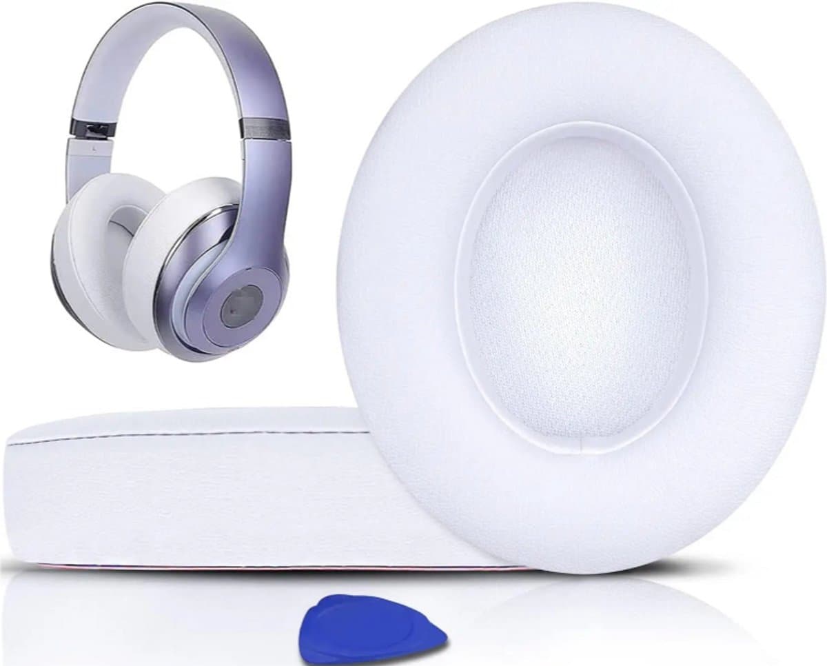 Oorkussen geschikt voor Beats Studio 2.0 / 3.0 - Wit — afbeelding 1