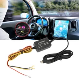 Dash Cam Hardwire Kit 12V-28V to 5V USB Adapter Overheat Protection - Car Dash Camera Hard Wire Kit for Mirror Cam GPS Navigator Radar Detector - 3.2m Voltage Reduction Cable (TYPE C) - Content in . — thumbnail 4