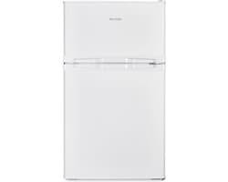 MEDION Mini koel-vriescombinatie (85 liter, 61L koelgedeelte, 24L vriesgedeelte, vrijstaand, 40 dB, transparante groentelade, deurscharnier verwisselbaar, MD 37689) wit
