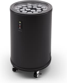 Klarstein Wijnkoeler Mr Barbot mini-koelkast met led-display, stille roestvrij staal koelkast, indoor/outdoor drankenkoelkast, wijnkoelkast voor dranken, 30L koelkast met 360° zicht, 0-16°C - 43 cm - voor Bar - Temperatuurregeling — thumbnail 1