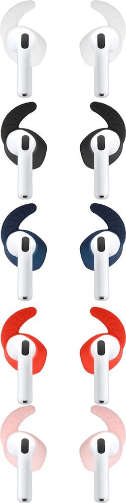 kwmobile 5x haakjes geschikt voor Apple Airpods 4 - Oorhaken voor draadloze oordopjes - Houders voor earbuds in meerkleurig — thumbnail 1
