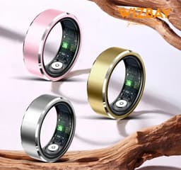 WizBay Premium Select® Aluminium Zilver Blush Smart Ring Dames Heren - Oplaad Case - Hypoallergeen - Hartslag & Slaap Monitor - IP68 Waterdicht - O2 Meting - Gesture Functie - Multiple Sport Modi - #10 — thumbnail 5