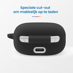 YONO Soft Case geschikt voor JBL Live Pro 2 TWS - Hoesje met Clip - Zwart — thumbnail 2