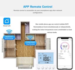 Slimme WiFi Thermostaat voor Elektrische Vloerverwarming met App Bediening — thumbnail 5