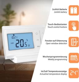 Draadloze Kamerthermostaat Set met Tuya Wifi App - Voor Elektrische Verwarming — thumbnail 3