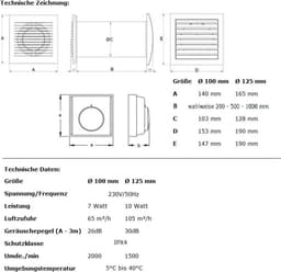 Warmteverdeler ventilator met thermostaat voor optimale warmteoverdracht - Ø 125 mm 1000 mm — thumbnail 2