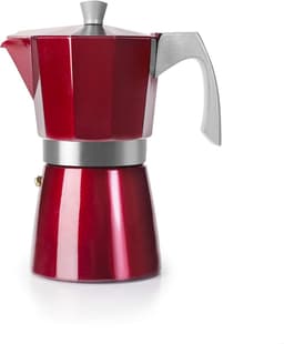 Moka Express Koffiezetapparaat Rood - 2 Kops Percolator voor Inductie en Alle Fornuizen - 100 ml — thumbnail 3
