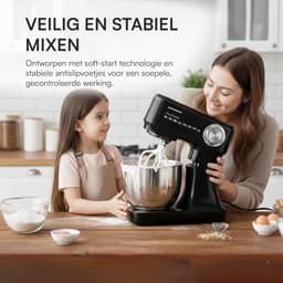 Planetaire Keukenmachine met 600W Vermogen en RVS Kom — thumbnail 5