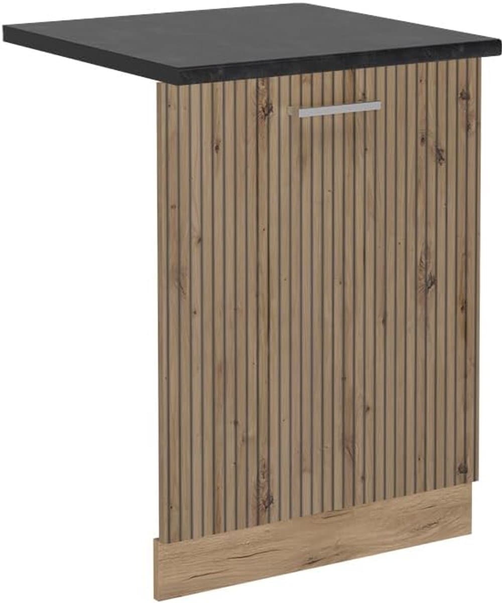Elegante inbouw vaatwasser frontdeur in Artisan eik, 60 cm, AP antraciet — afbeelding 1