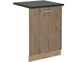 Elegante inbouw vaatwasser frontdeur in Artisan eik, 60 cm, AP antraciet