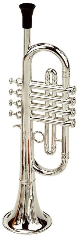 Generico Gemetalliseerde Trompet 8 Pistons 42 Cm Zilver — thumbnail 3