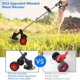 Draadloze 3-in-1 elektrische grasmaaier met telescopische steel en batterij — thumbnail 4
