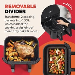 XXL Heteluchtfriteuse met Dubbele Kamer - 8-in-1 Multifunctioneel — thumbnail 4