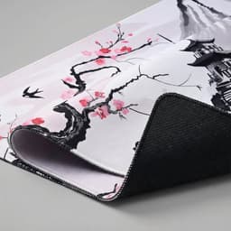 Grote Muismat 80x30 | Gaming Muismat | Wit | XXL | Antislip | Desktop Mat | Computer Mat | Blossom — thumbnail 5